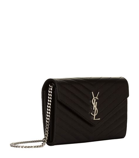 saint laurent matelasse monogram ysl wallet on chain|Saint Laurent Monogram Matelasse Leather Wallet.